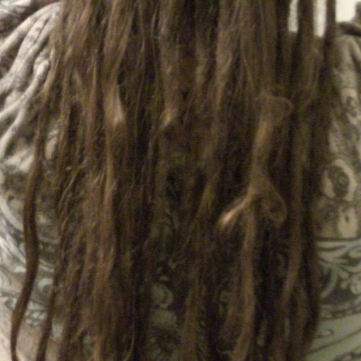 Closer look at the dreads underneath