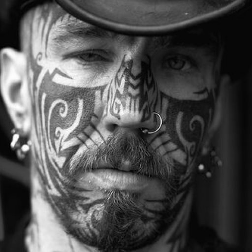 Love the face tattoo