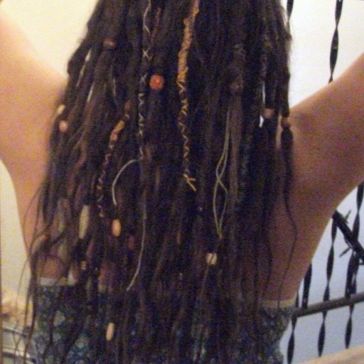 Decorated dreads 5 months 2 weeks old