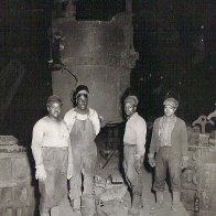Dad and his friends at the steel mill