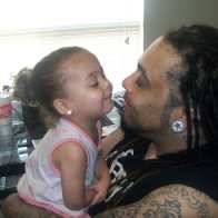 Jason STRING Atwood from the rock band Downsiid and daughter Paige