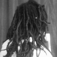 my dreads full length (middle of my back)