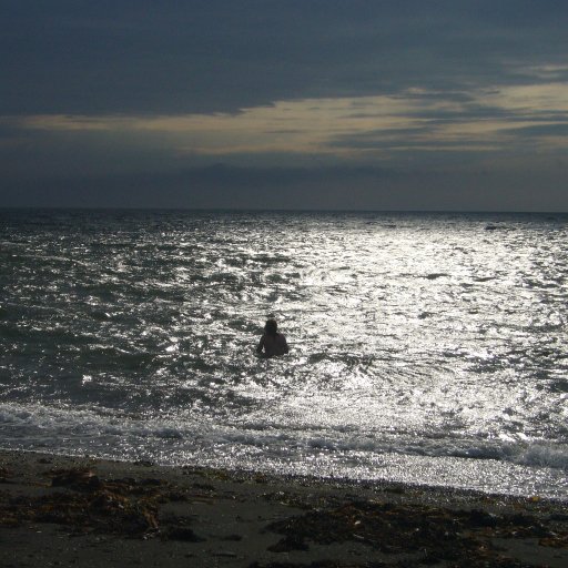 Cold evening dip in the gulf of St-Laurence