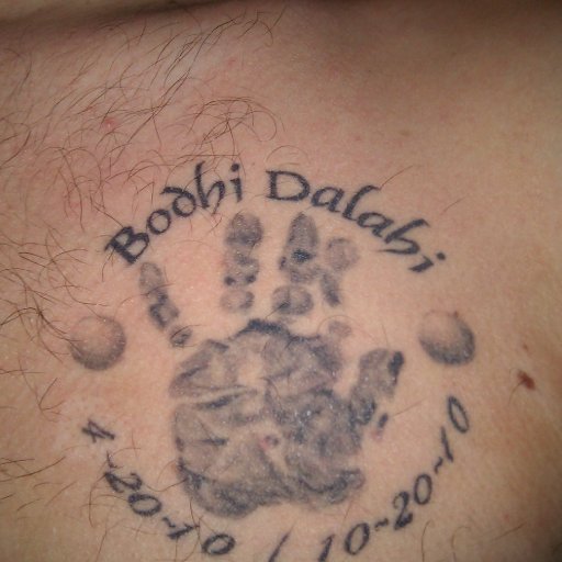 Bobby's tattoo with ashes