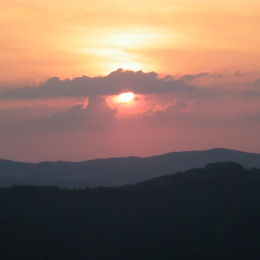 beautiful sunset over the mountains in Tenn.