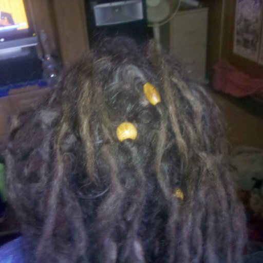 back view of my 10 month dreads