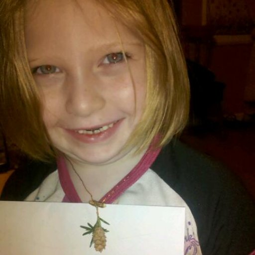My niece with her necklace
