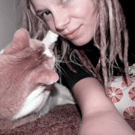 ernie playing with my dreads:)