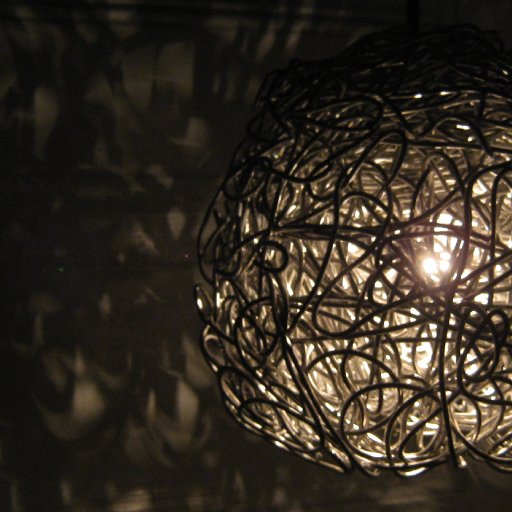 Wire sculpture Hanging Lamp I just finished