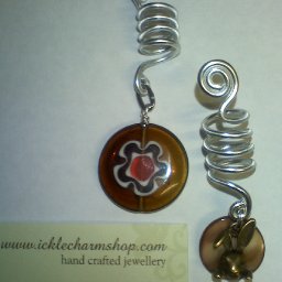 millifiora and hare in the moon dread bead charm