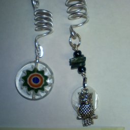 millifiora and owl in the moon dread bead charm