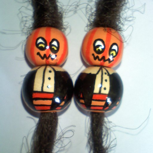 pumpkin head doll beads