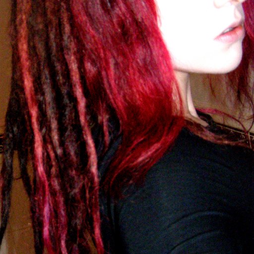 Dreads when I had just dyed them red
