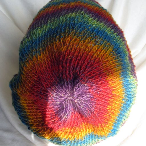 rainbow knit tam