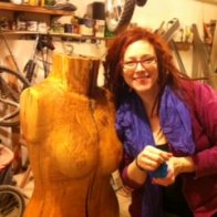 My dreadie self celebrating the completion of our sculpture :)