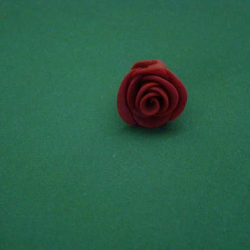 Clay Rose Dread Bead- Front