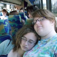 Sleeping on a bus at Hawaii