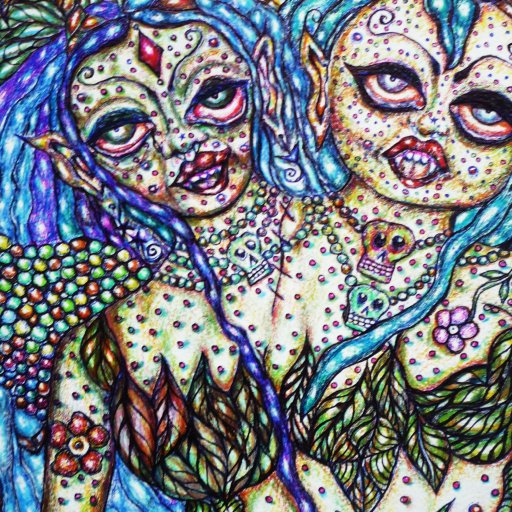 Surrealist Psychedelic Fantasy Drawing created by Trina Sandress