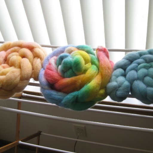 dyed wool rovings