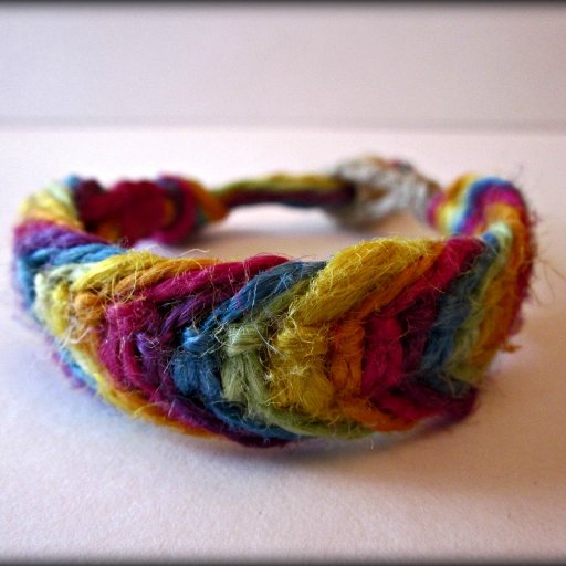 Rainbow fishbone bracelet