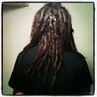 back of my dreads.