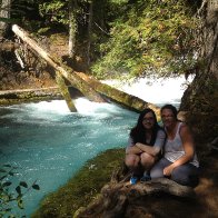 The daughter and I on some river in southern Oregon..the Blue River I think