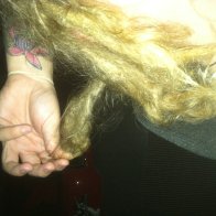 The shortest, yet fattest dread I have. It's a Congo lol