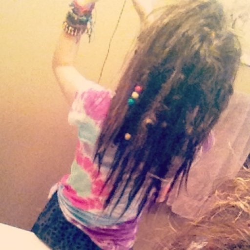 Dreads at about a month and a half (: