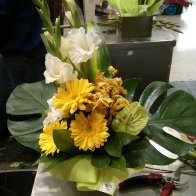 Yellow and White Arrangement (My First Ever)
