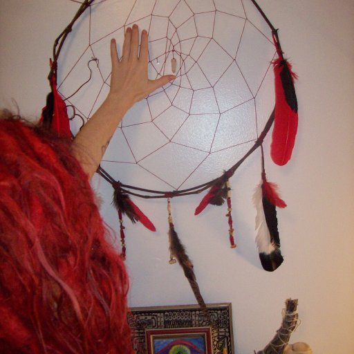 Trying to show size of this dream catcher