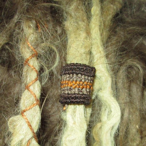 Brown macrame dread bead wrap sleeve from my online store
