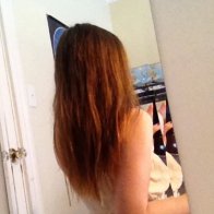 Day 1 of the natural dreading process - back view