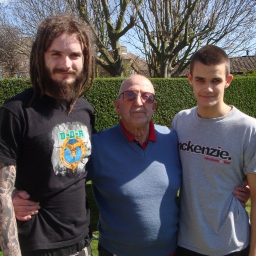 me in april with my brother and grandad lol