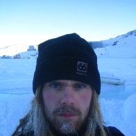 24/2/2009. Trekking on the iced fjord
