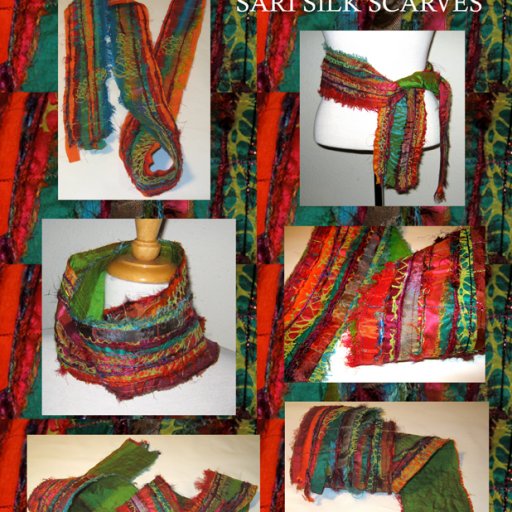 Artisan Recyecled Sari Silk Scarves